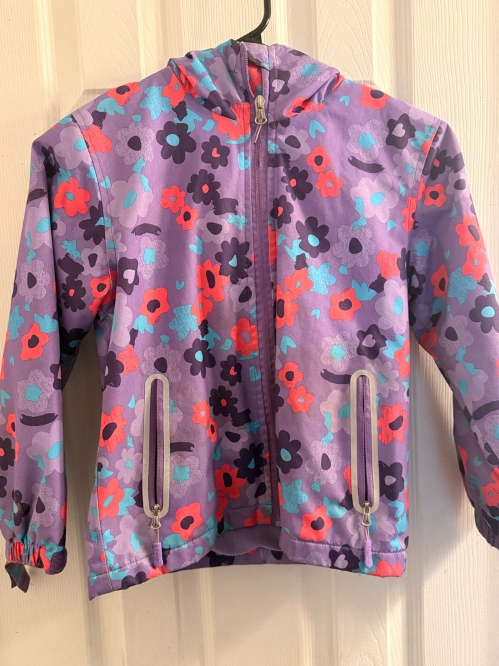 Top&Sky Kids Jacket - Purple with Floral Accents size medium